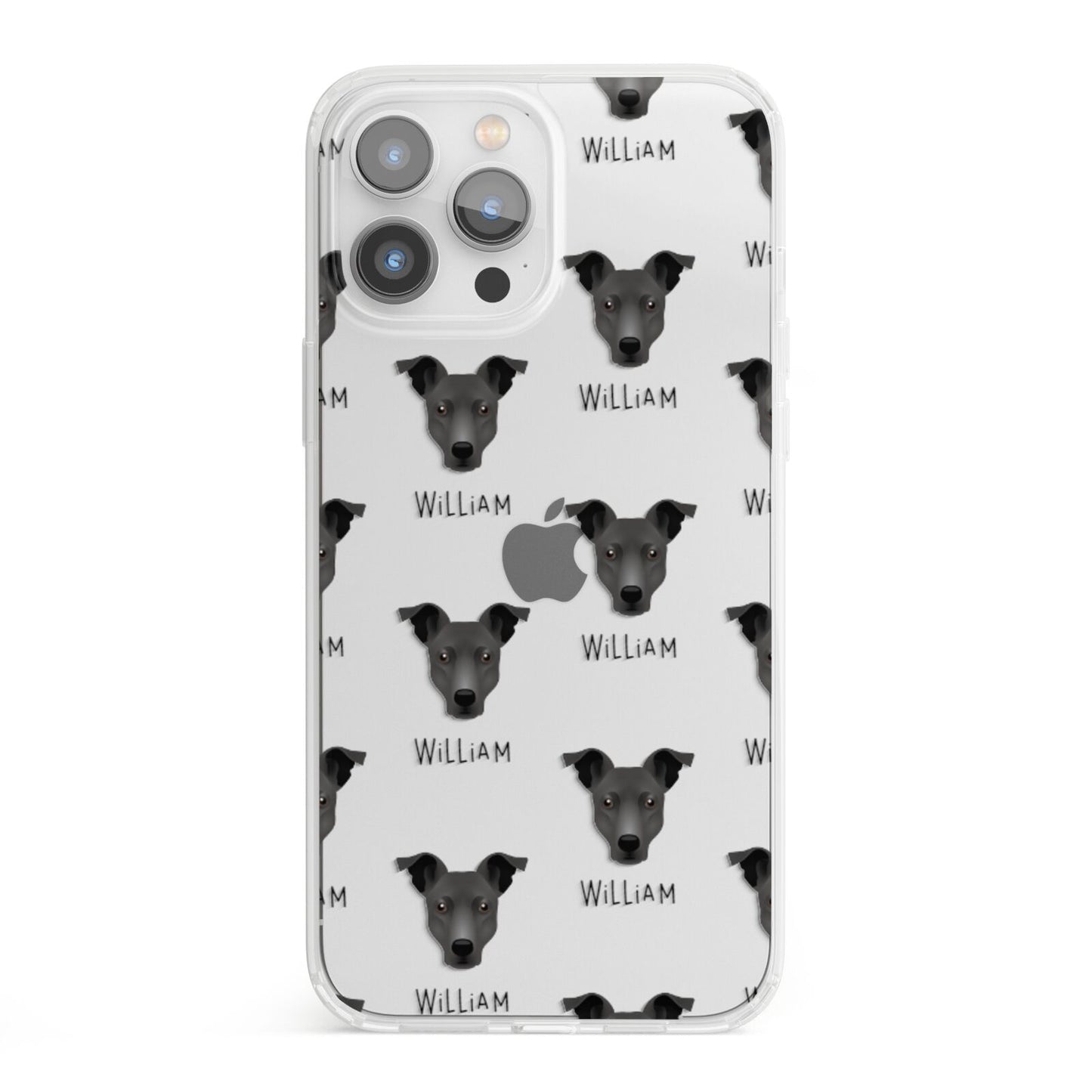 Staffy Jack Icon with Name iPhone 13 Pro Max Clear Bumper Case