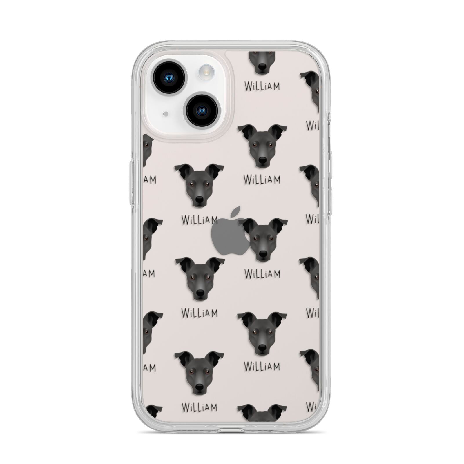 Staffy Jack Icon with Name iPhone 14 Clear Tough Case Starlight
