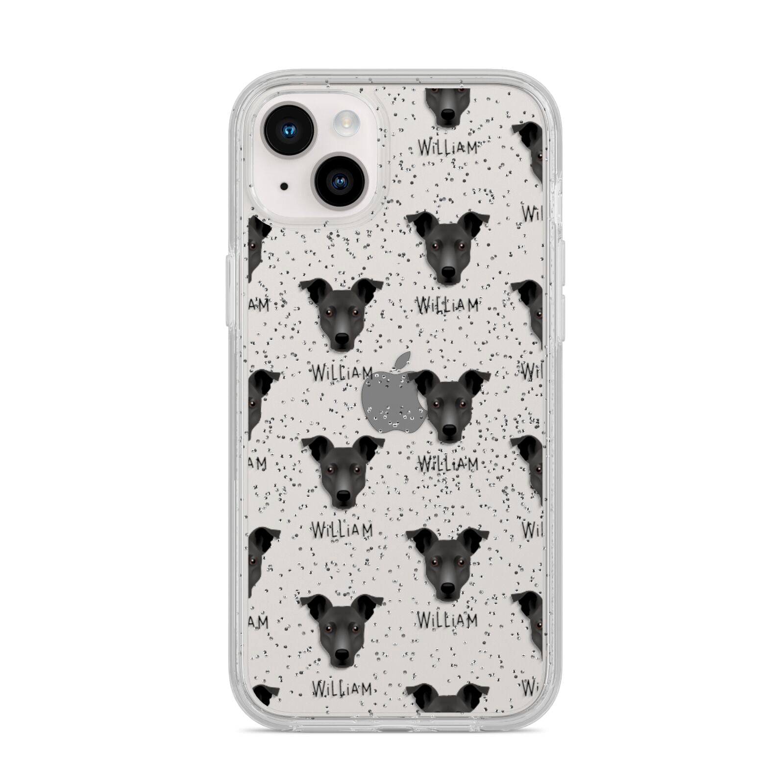Staffy Jack Icon with Name iPhone 14 Plus Glitter Tough Case Starlight