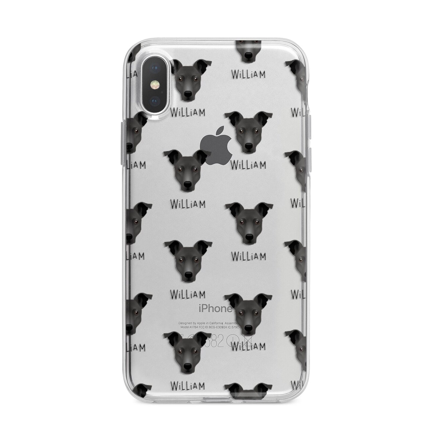 Staffy Jack Icon with Name iPhone X Bumper Case on Silver iPhone Alternative Image 1