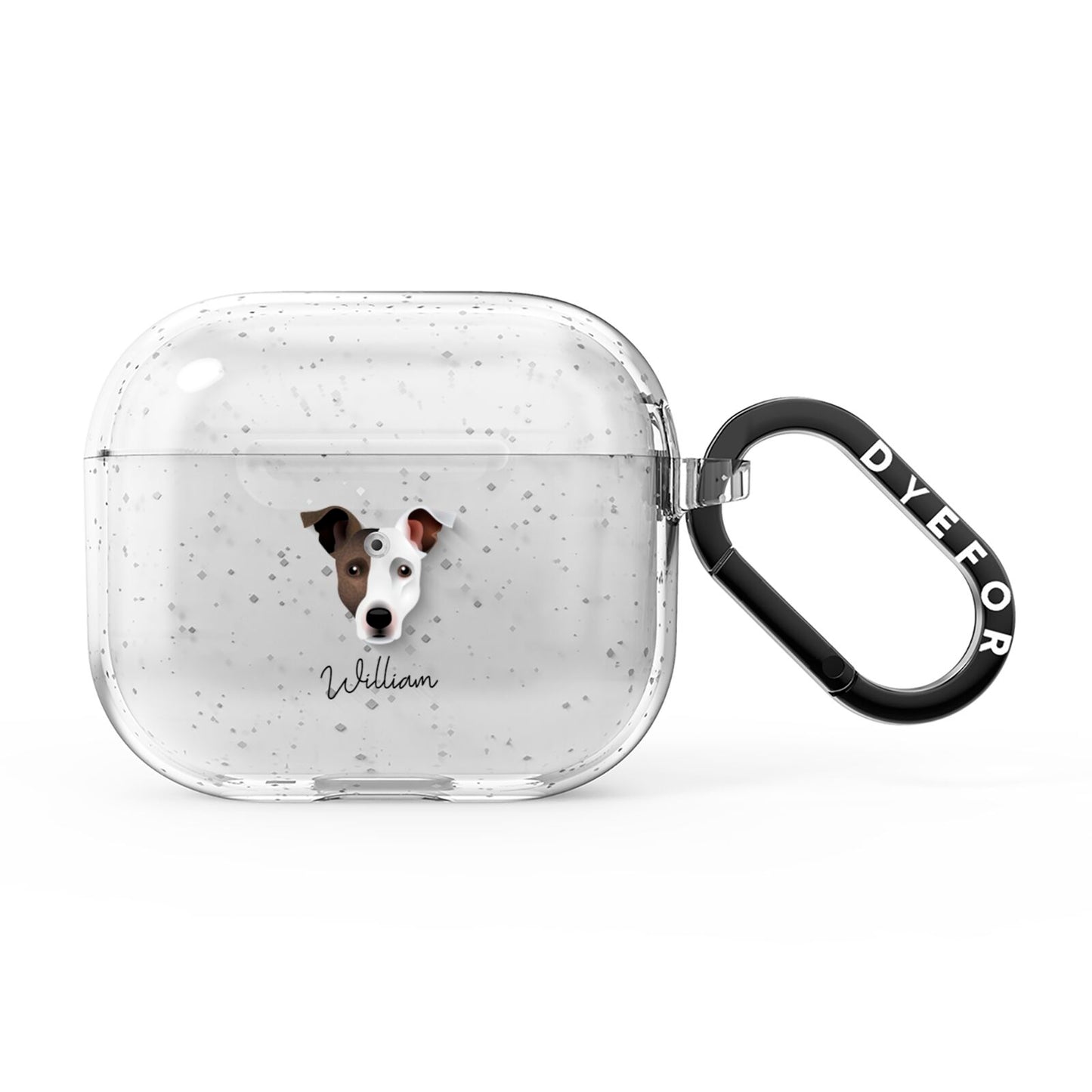 Staffy Jack Personalised AirPods Glitter Case 3rd Gen