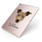 Staffy Jack Personalised Apple iPad Case on Rose Gold iPad Side View