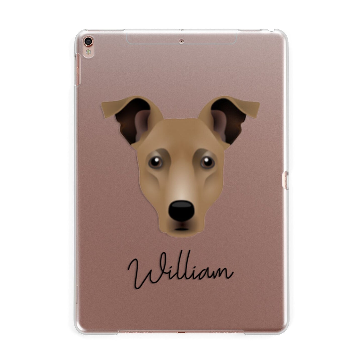 Staffy Jack Personalised Apple iPad Rose Gold Case