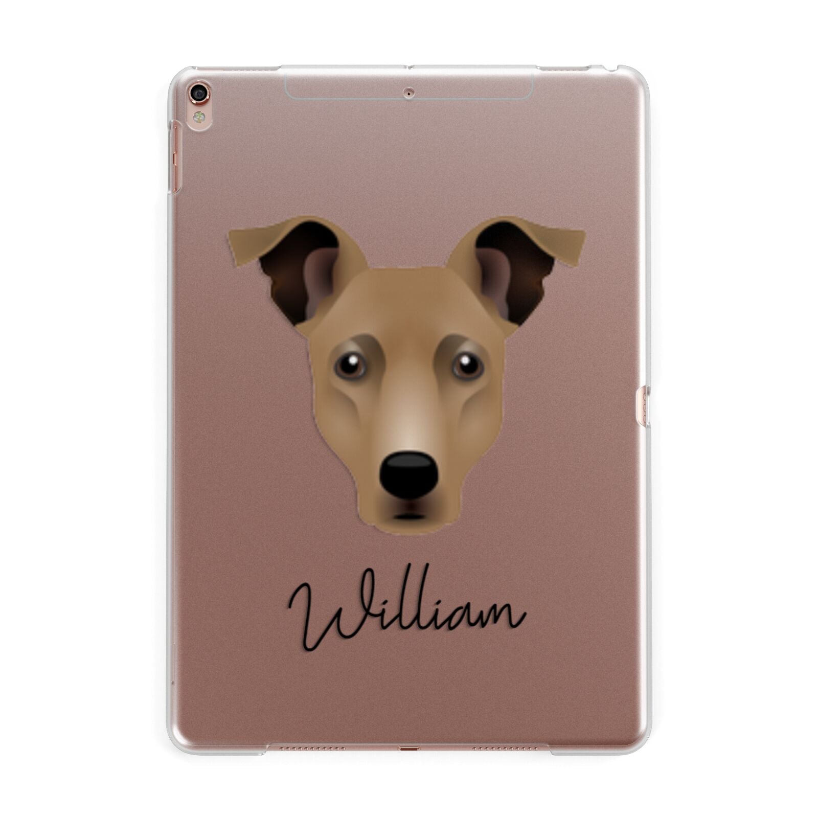 Staffy Jack Personalised Apple iPad Rose Gold Case