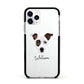 Staffy Jack Personalised Apple iPhone 11 Pro in Silver with Black Impact Case