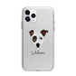 Staffy Jack Personalised Apple iPhone 11 Pro in Silver with Bumper Case