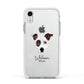 Staffy Jack Personalised Apple iPhone XR Impact Case White Edge on Silver Phone