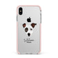 Staffy Jack Personalised Apple iPhone Xs Max Impact Case Pink Edge on Silver Phone