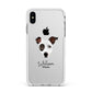 Staffy Jack Personalised Apple iPhone Xs Max Impact Case White Edge on Silver Phone