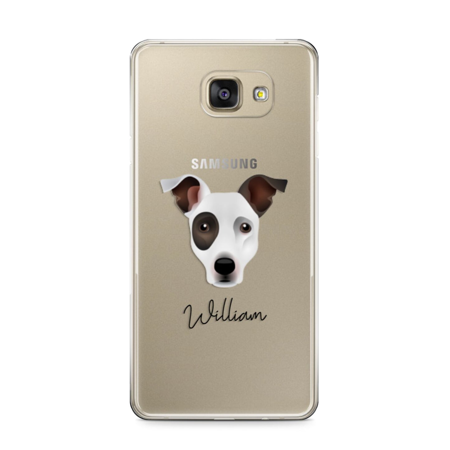 Staffy Jack Personalised Samsung Galaxy A9 2016 Case on gold phone