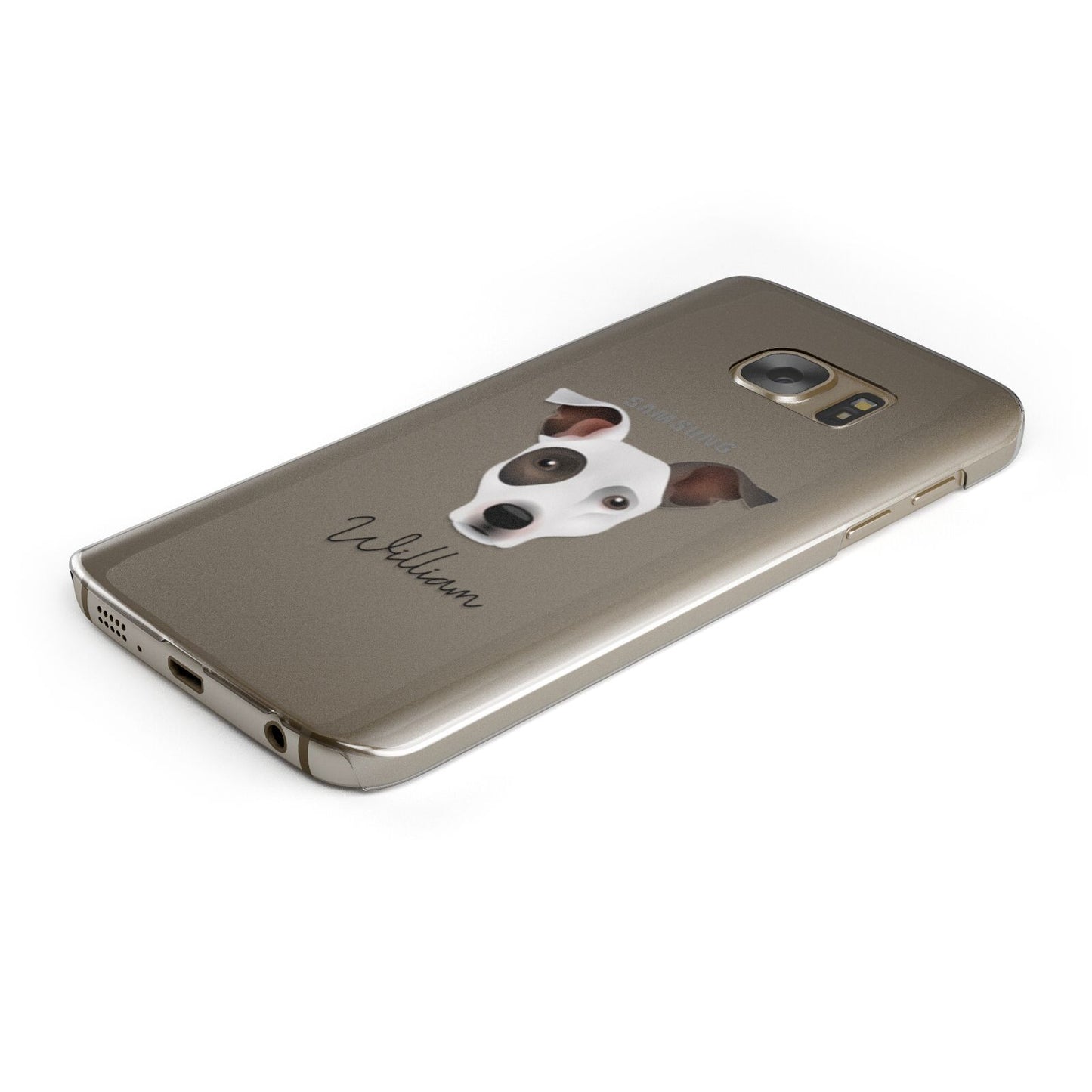 Staffy Jack Personalised Samsung Galaxy Case Bottom Cutout