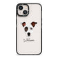 Staffy Jack Personalised iPhone 13 Black Impact Case on Silver phone