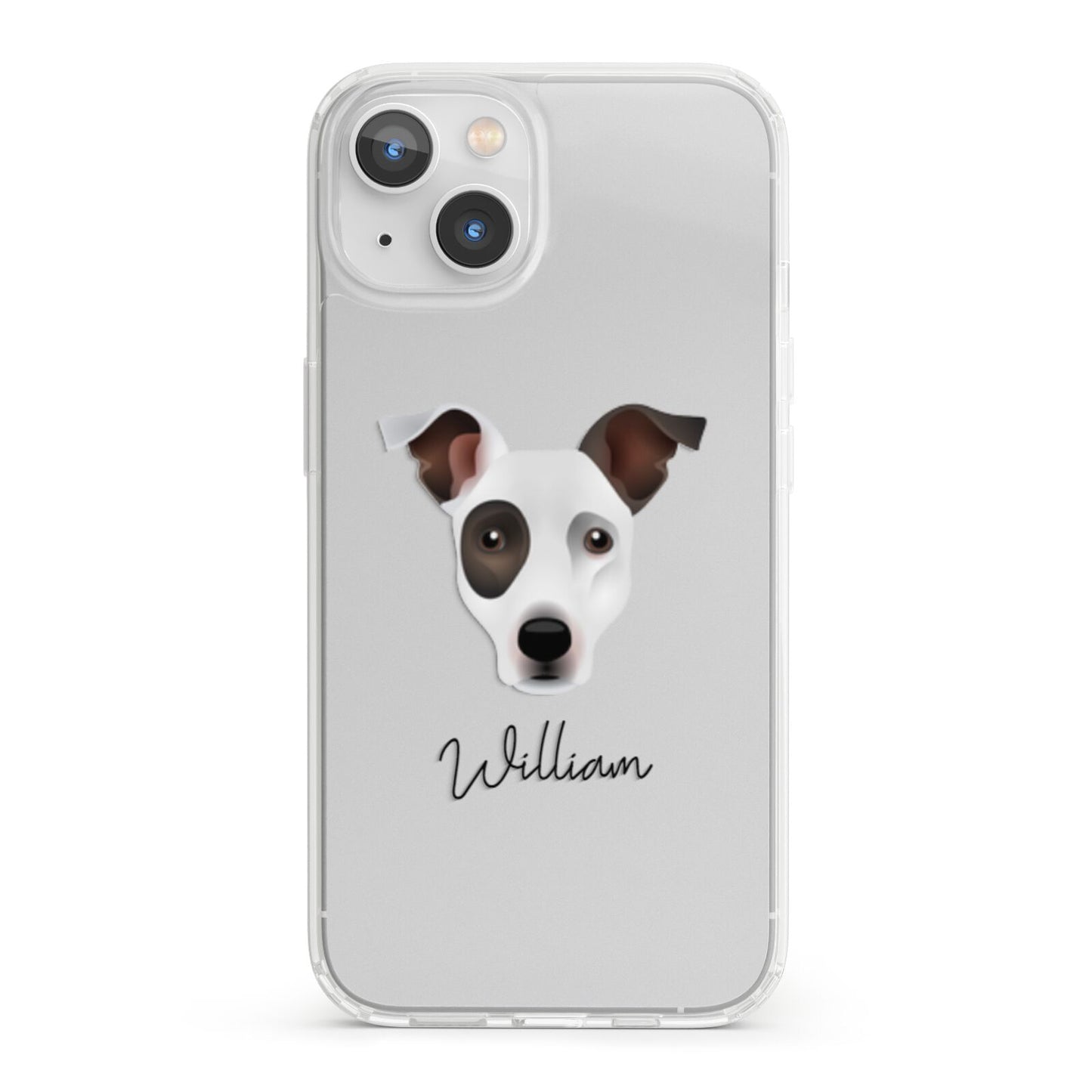 Staffy Jack Personalised iPhone 13 Clear Bumper Case