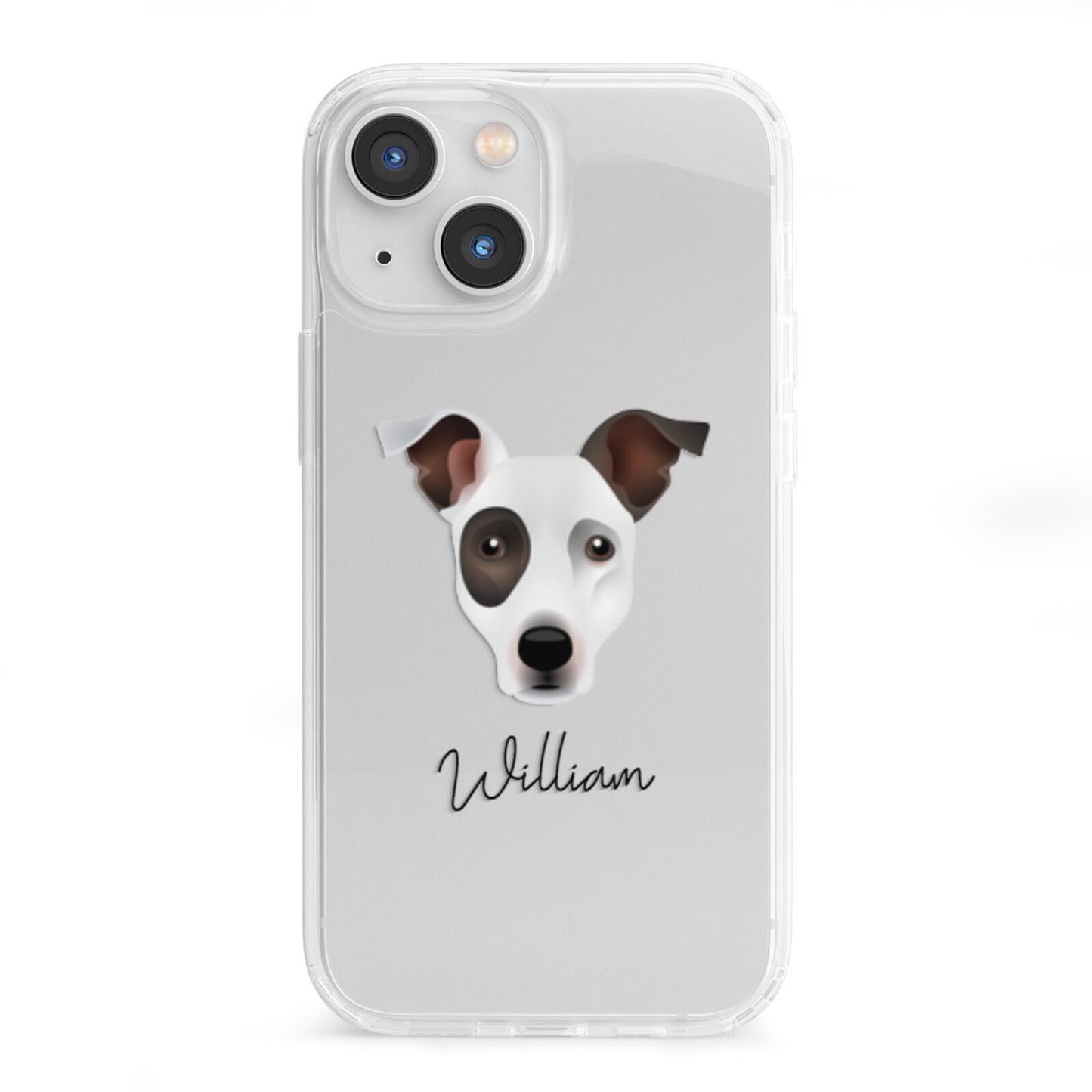 Staffy Jack Personalised iPhone 13 Mini Clear Bumper Case