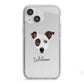 Staffy Jack Personalised iPhone 13 Mini TPU Impact Case with White Edges