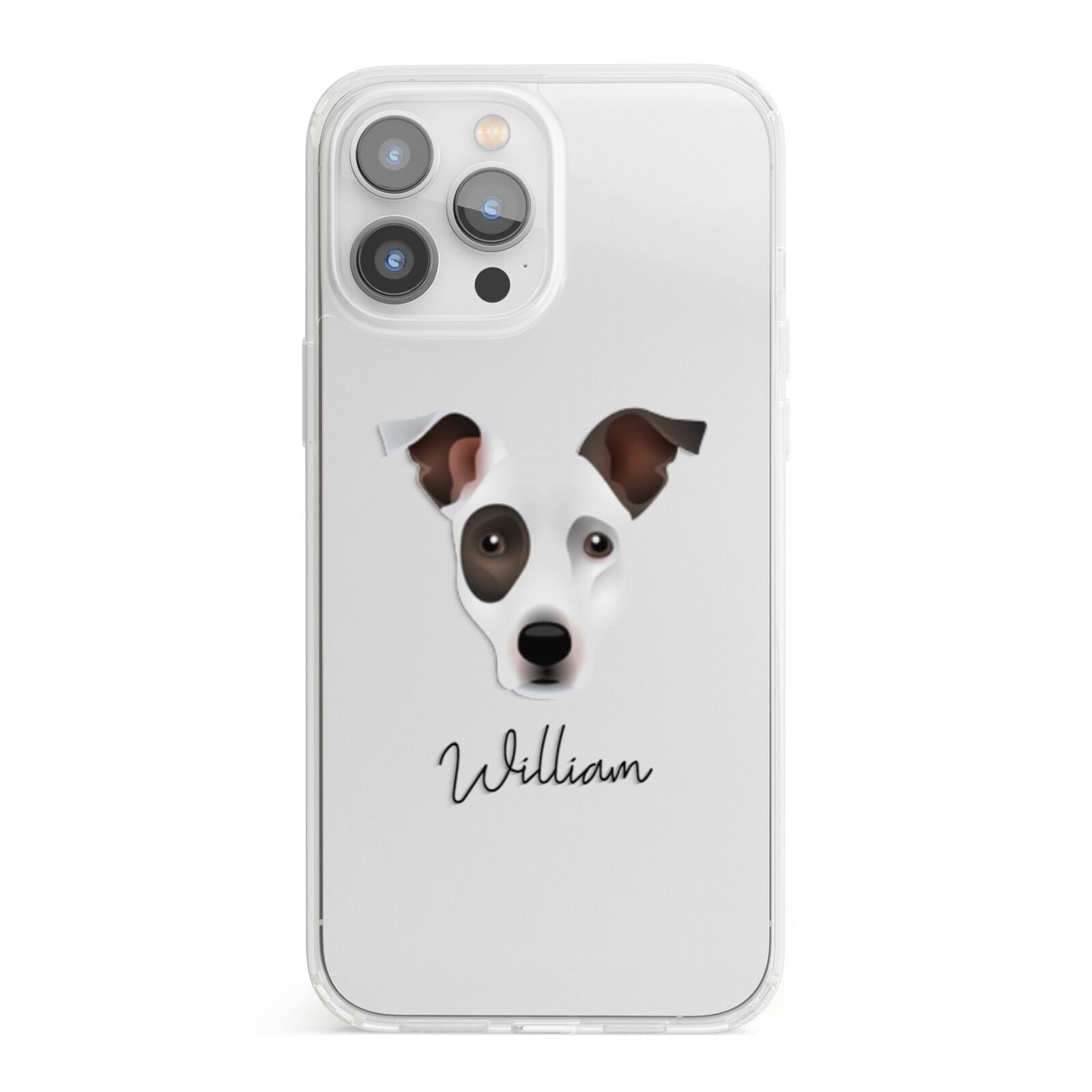 Staffy Jack Personalised iPhone 13 Pro Max Clear Bumper Case