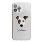 Staffy Jack Personalised iPhone 13 Pro Max TPU Impact Case with Pink Edges