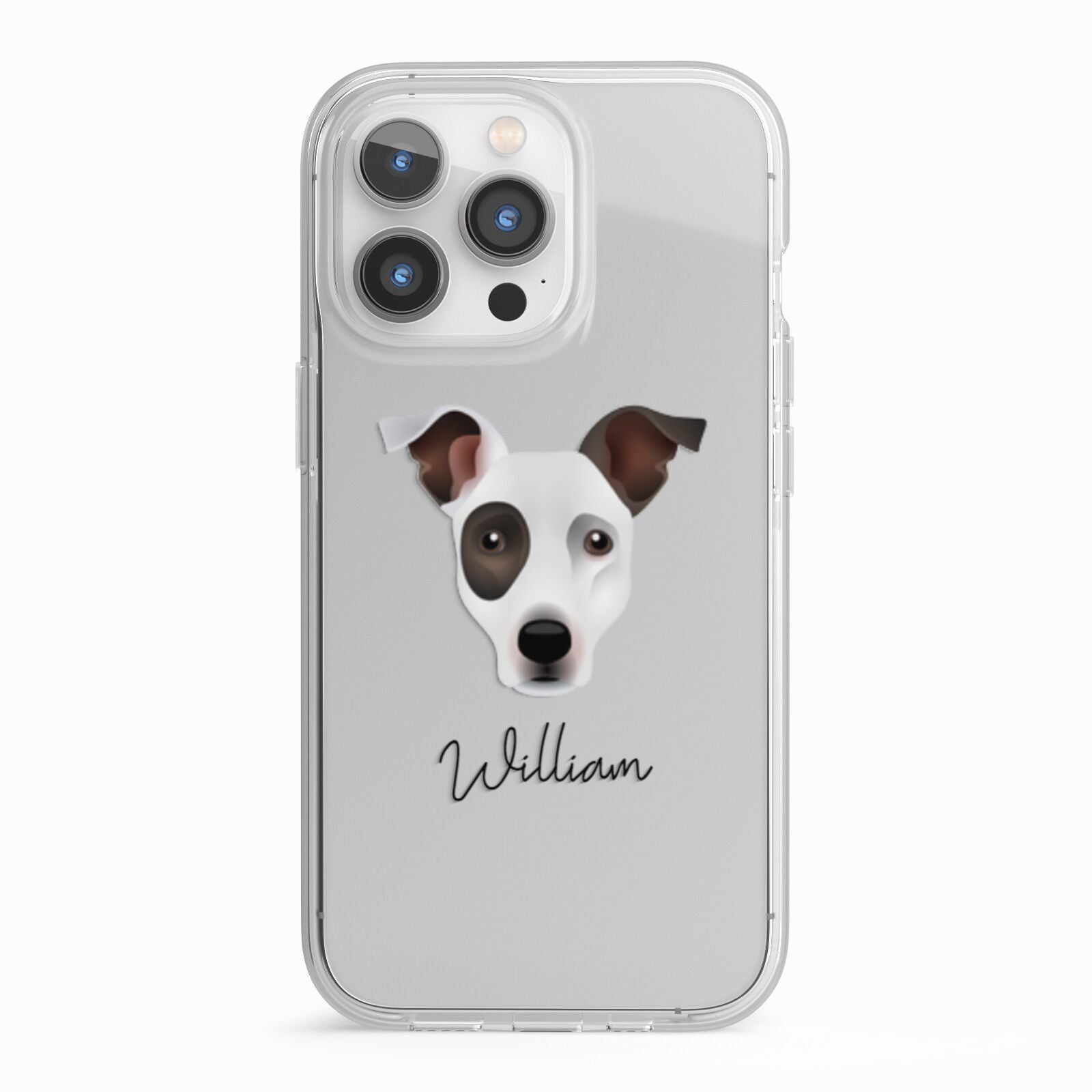 Staffy Jack Personalised iPhone 13 Pro TPU Impact Case with White Edges