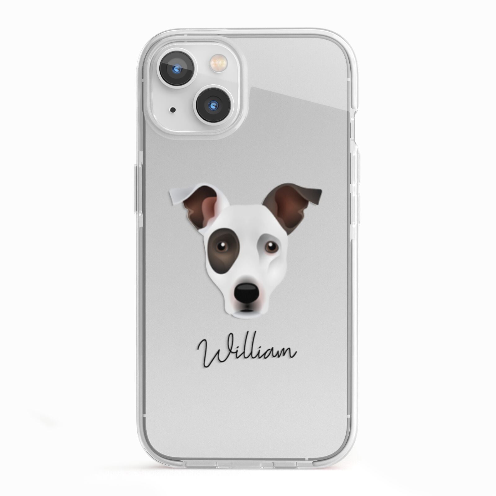 Staffy Jack Personalised iPhone 13 TPU Impact Case with White Edges
