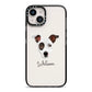 Staffy Jack Personalised iPhone 14 Black Impact Case on Silver phone