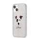 Staffy Jack Personalised iPhone 14 Glitter Tough Case Starlight Angled Image