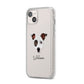 Staffy Jack Personalised iPhone 14 Plus Clear Tough Case Starlight Angled Image