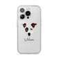 Staffy Jack Personalised iPhone 14 Pro Clear Tough Case Silver