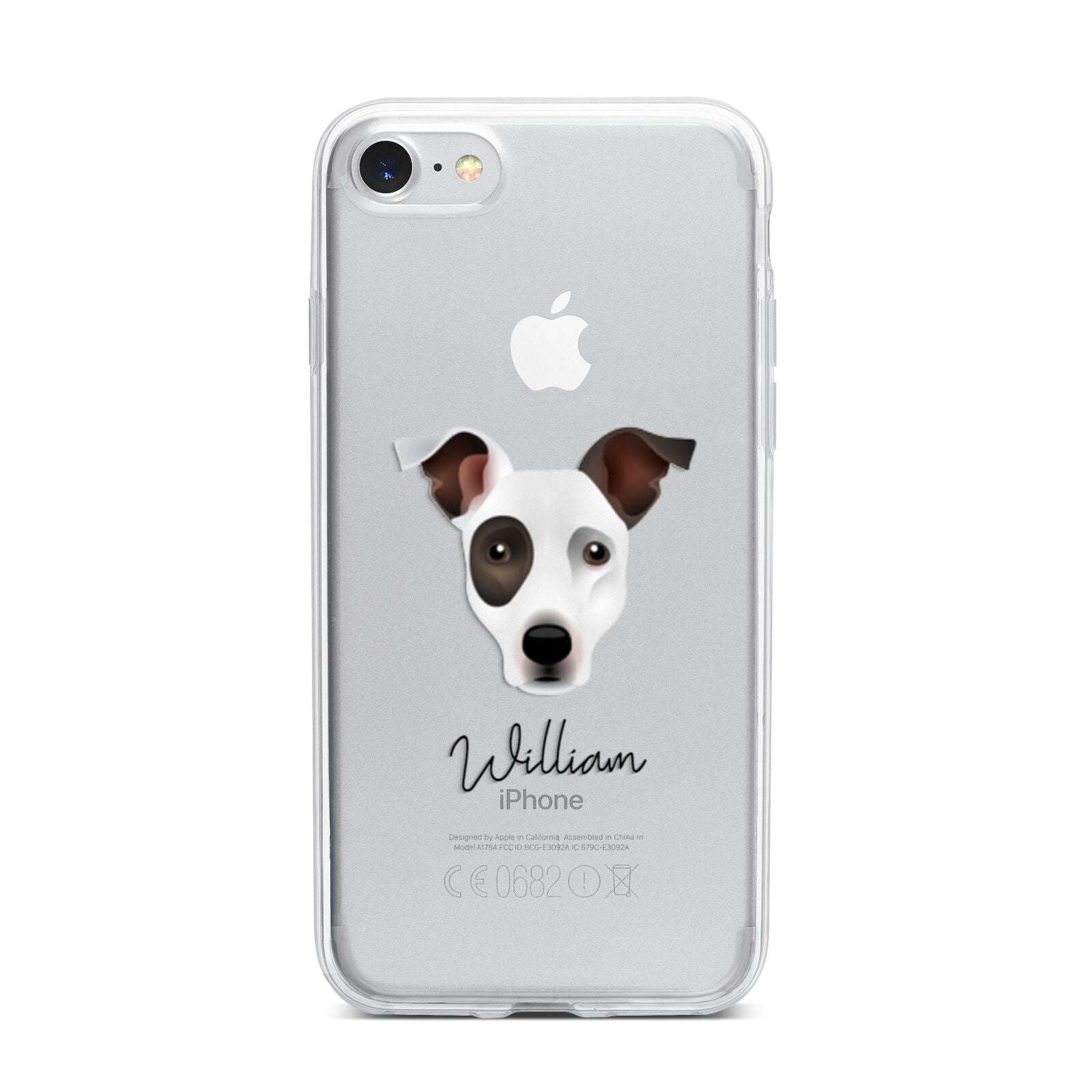 Staffy Jack Personalised iPhone 7 Bumper Case on Silver iPhone