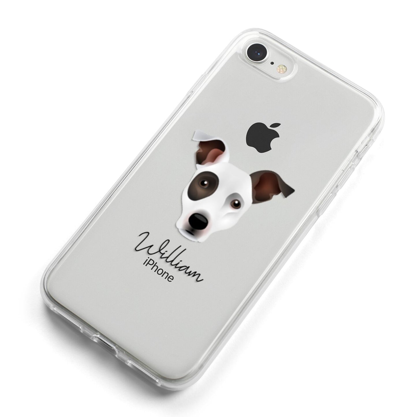 Staffy Jack Personalised iPhone 8 Bumper Case on Silver iPhone Alternative Image