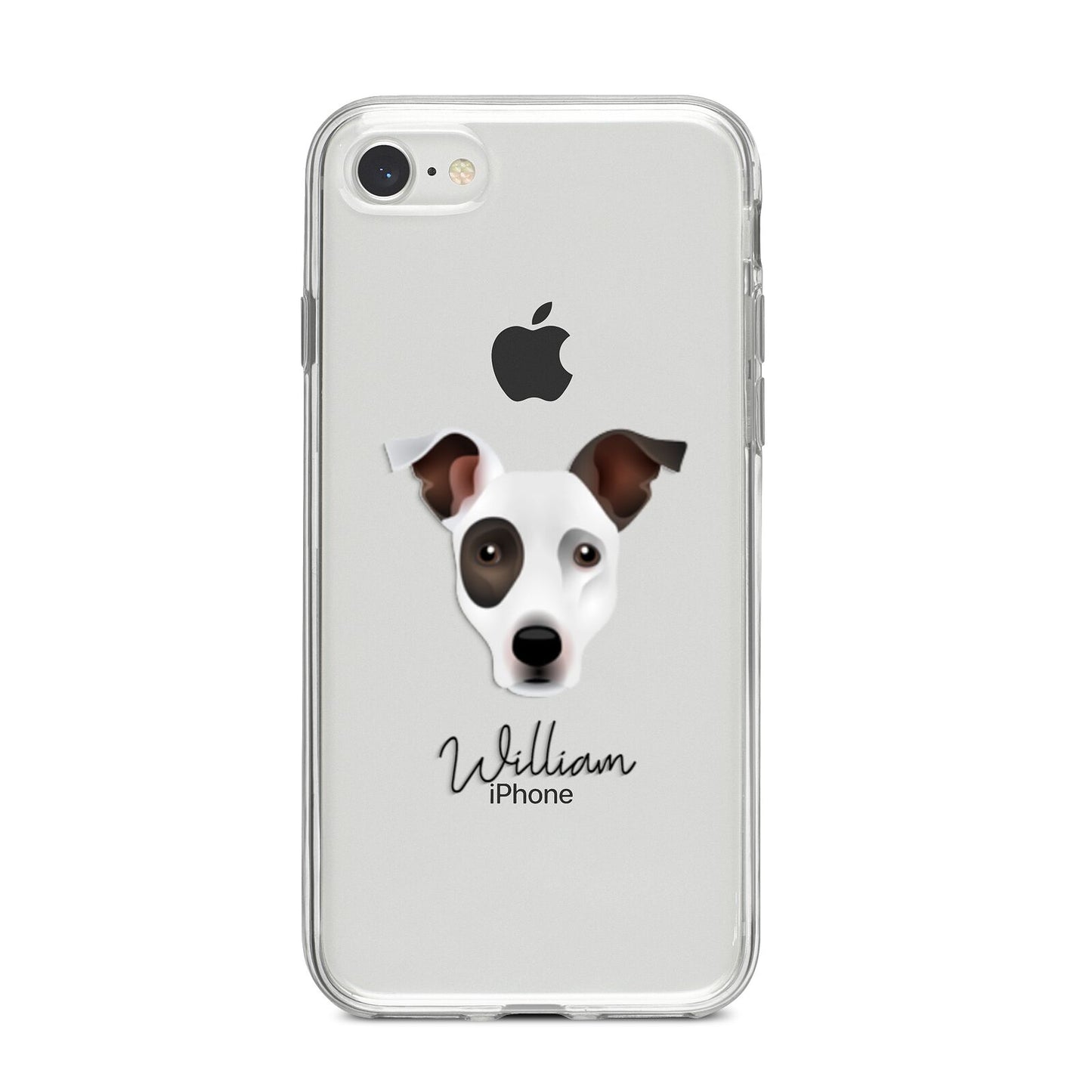 Staffy Jack Personalised iPhone 8 Bumper Case on Silver iPhone