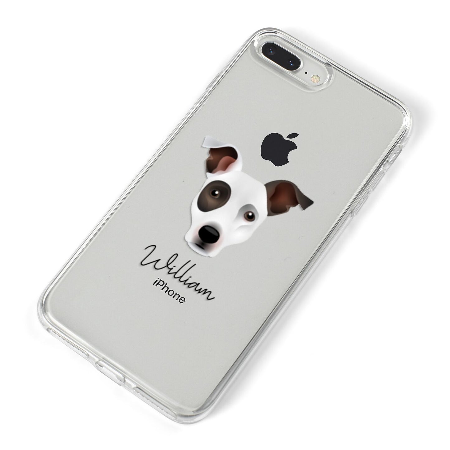 Staffy Jack Personalised iPhone 8 Plus Bumper Case on Silver iPhone Alternative Image