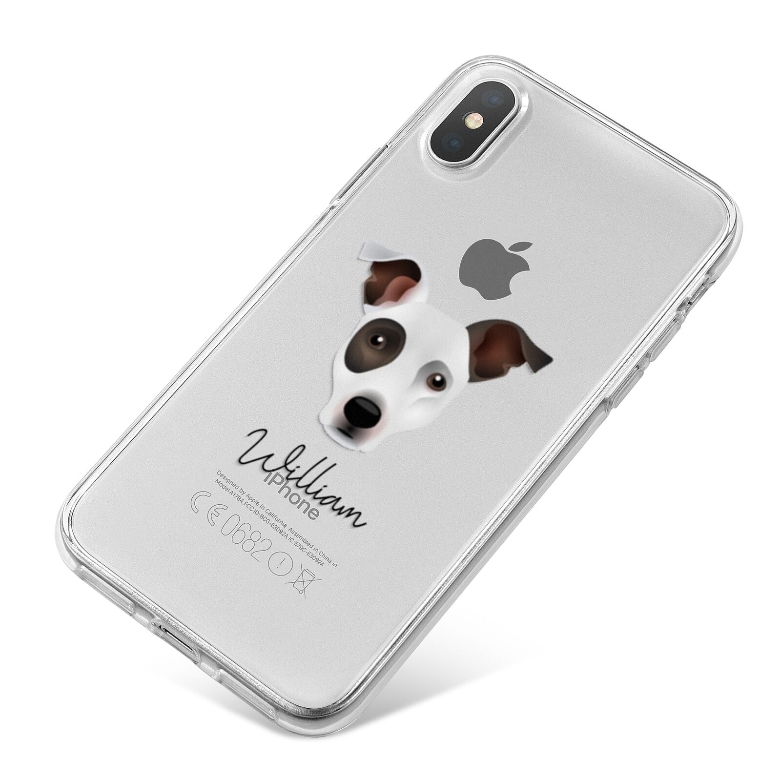 Staffy Jack Personalised iPhone X Bumper Case on Silver iPhone