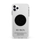 Star Map Apple iPhone 11 Pro Max in Silver with White Impact Case