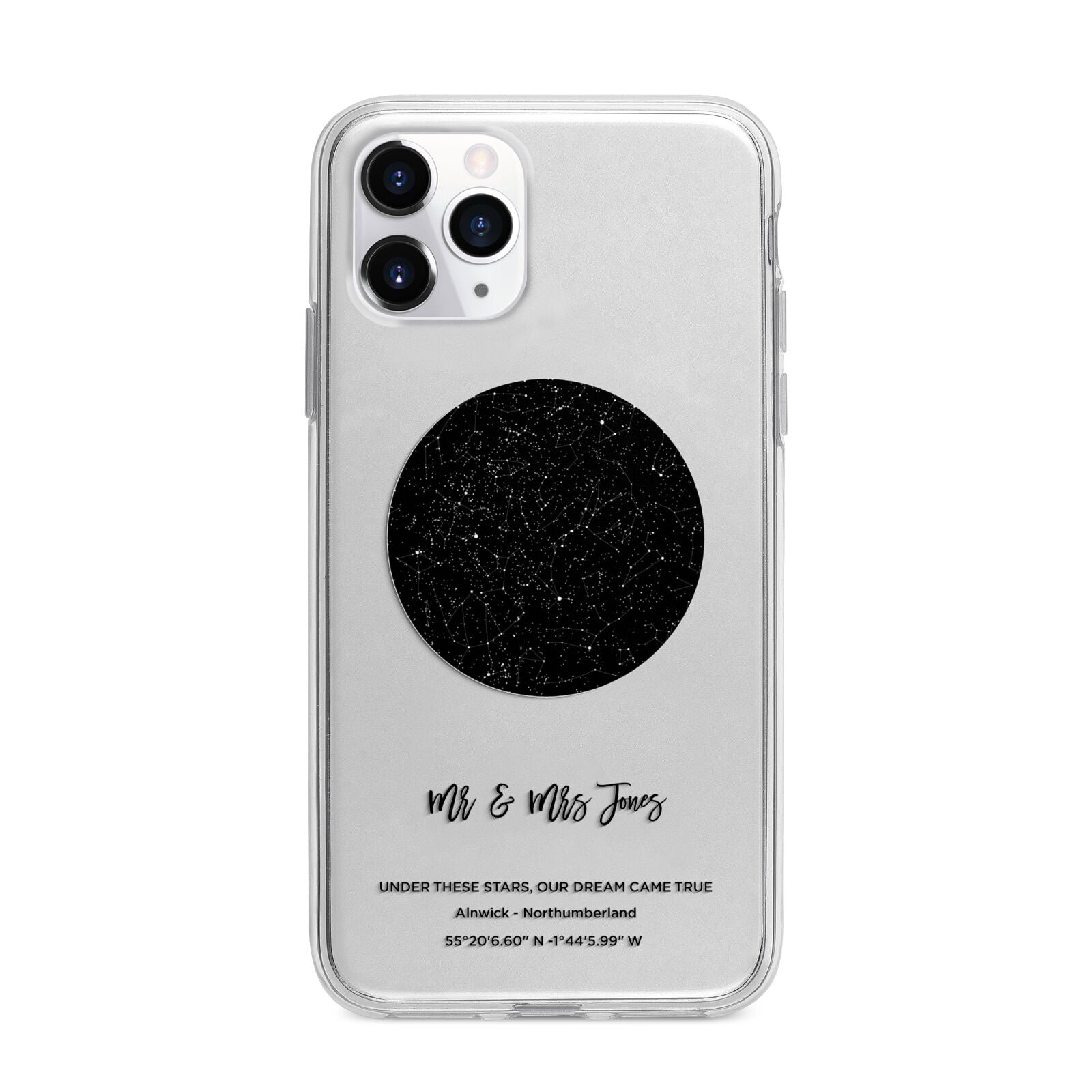 Star Map Apple iPhone 11 Pro in Silver with Bumper Case