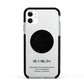 Star Map Apple iPhone 11 in White with Black Impact Case