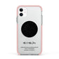 Star Map Apple iPhone 11 in White with Pink Impact Case
