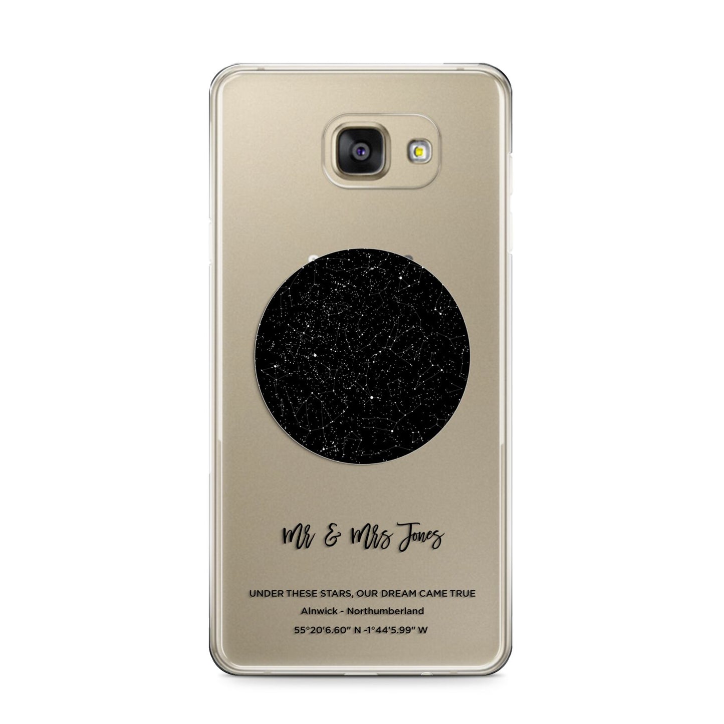 Star Map Samsung Galaxy A9 2016 Case on gold phone