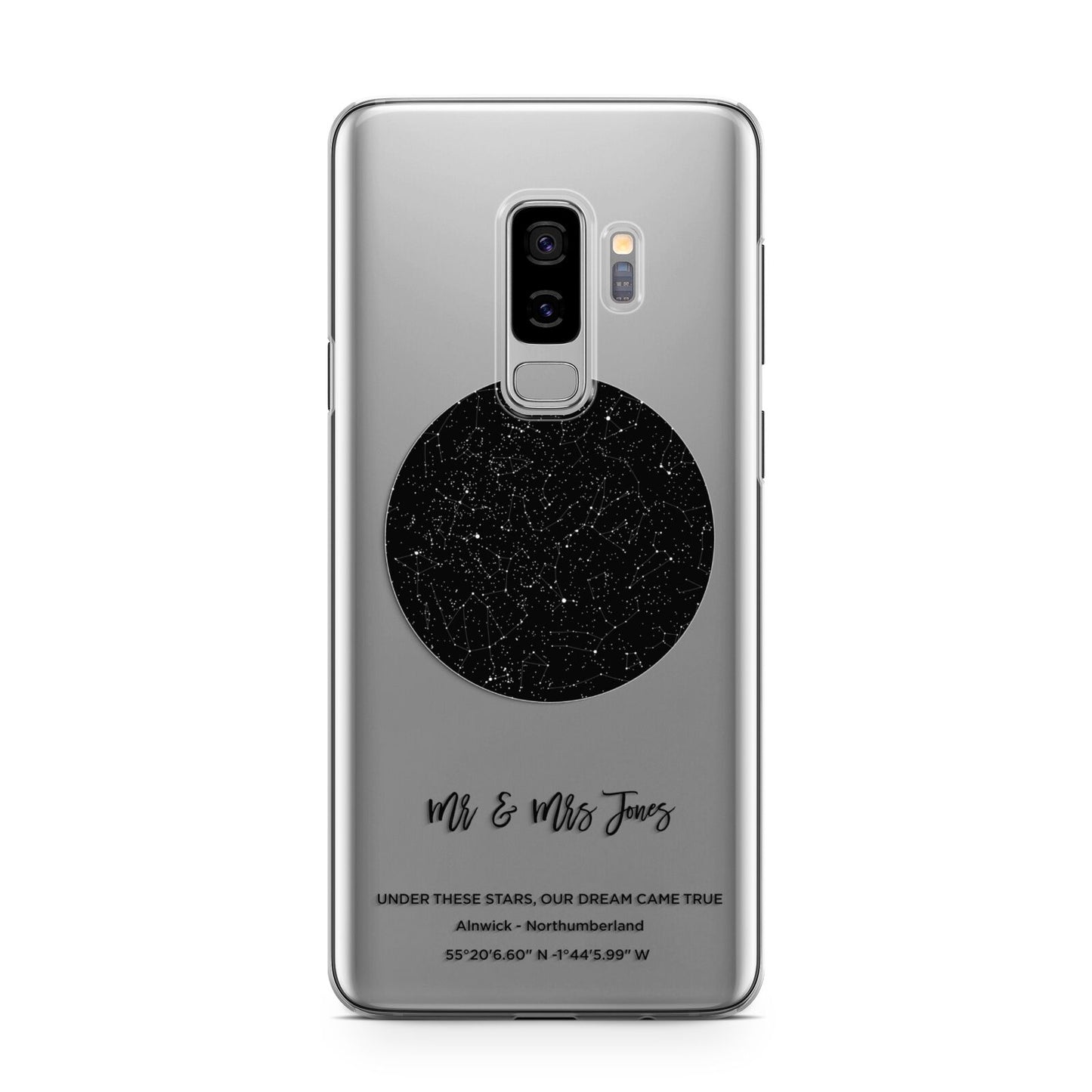 Star Map Samsung Galaxy S9 Plus Case on Silver phone