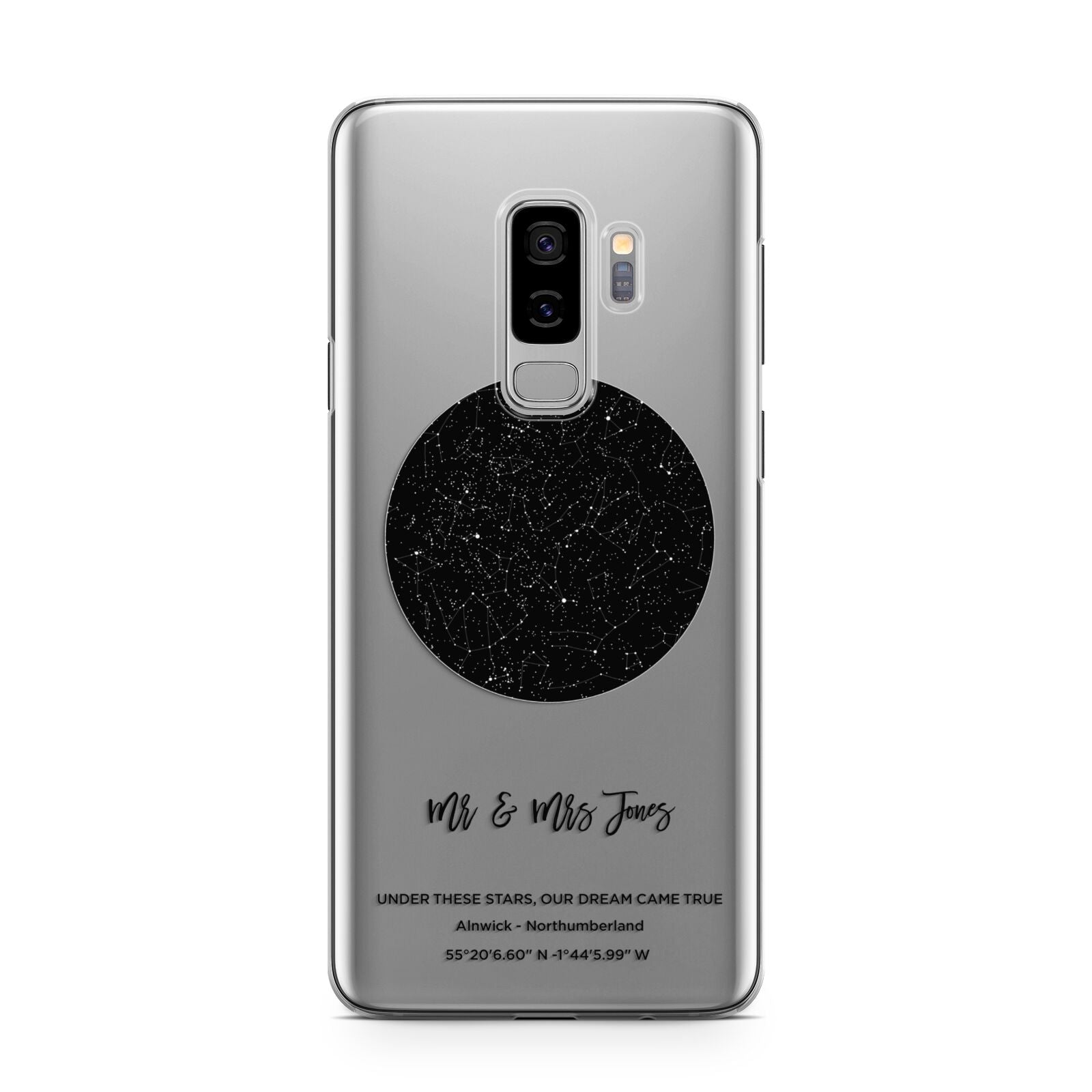 Star Map Samsung Galaxy S9 Plus Case on Silver phone