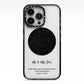 Star Map iPhone 13 Pro Black Impact Case on Silver phone