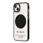 Star Map iPhone 14 Plus Black Impact Case Side Angle on Silver phone