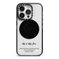 Star Map iPhone 14 Pro Black Impact Case on Silver phone