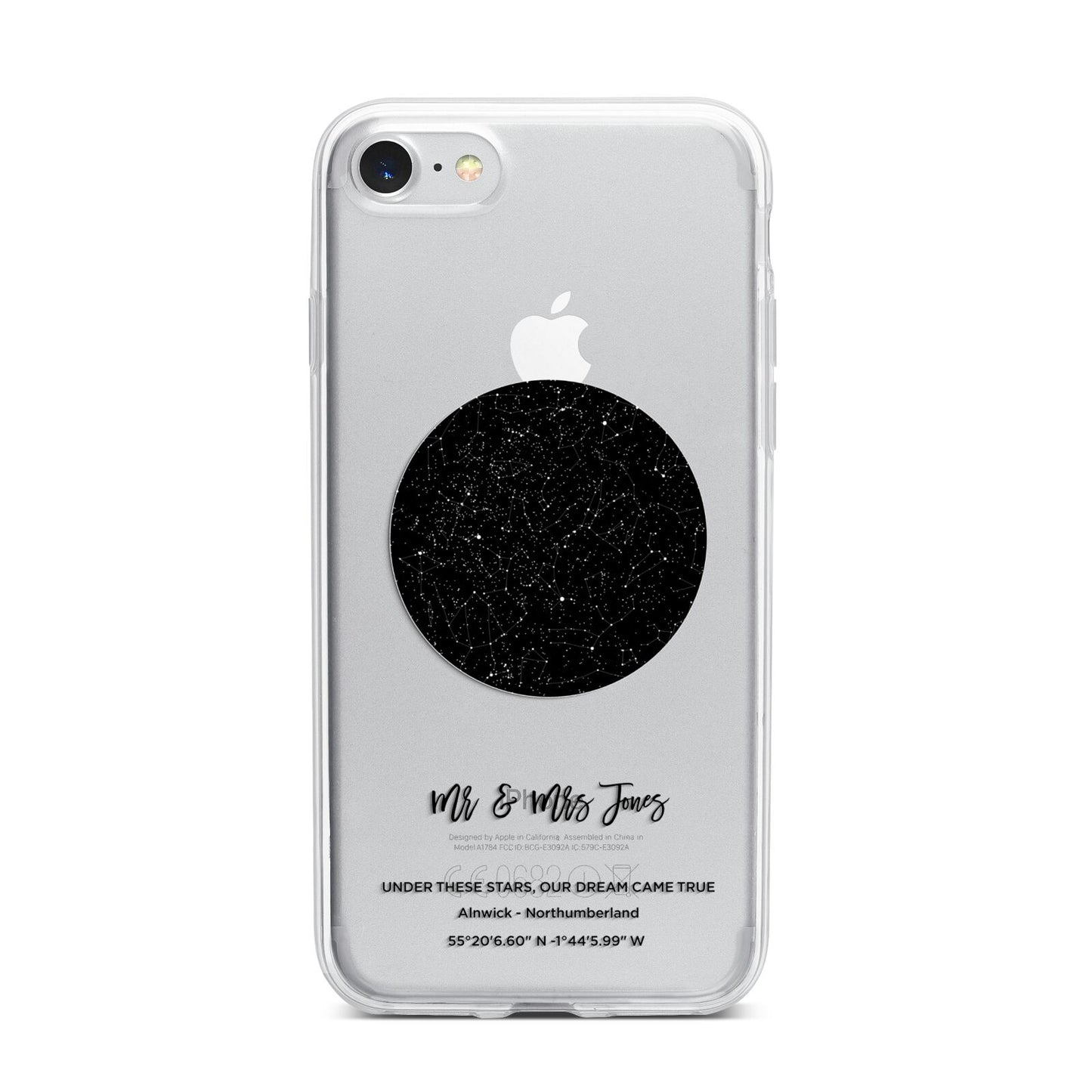 Star Map iPhone 7 Bumper Case on Silver iPhone