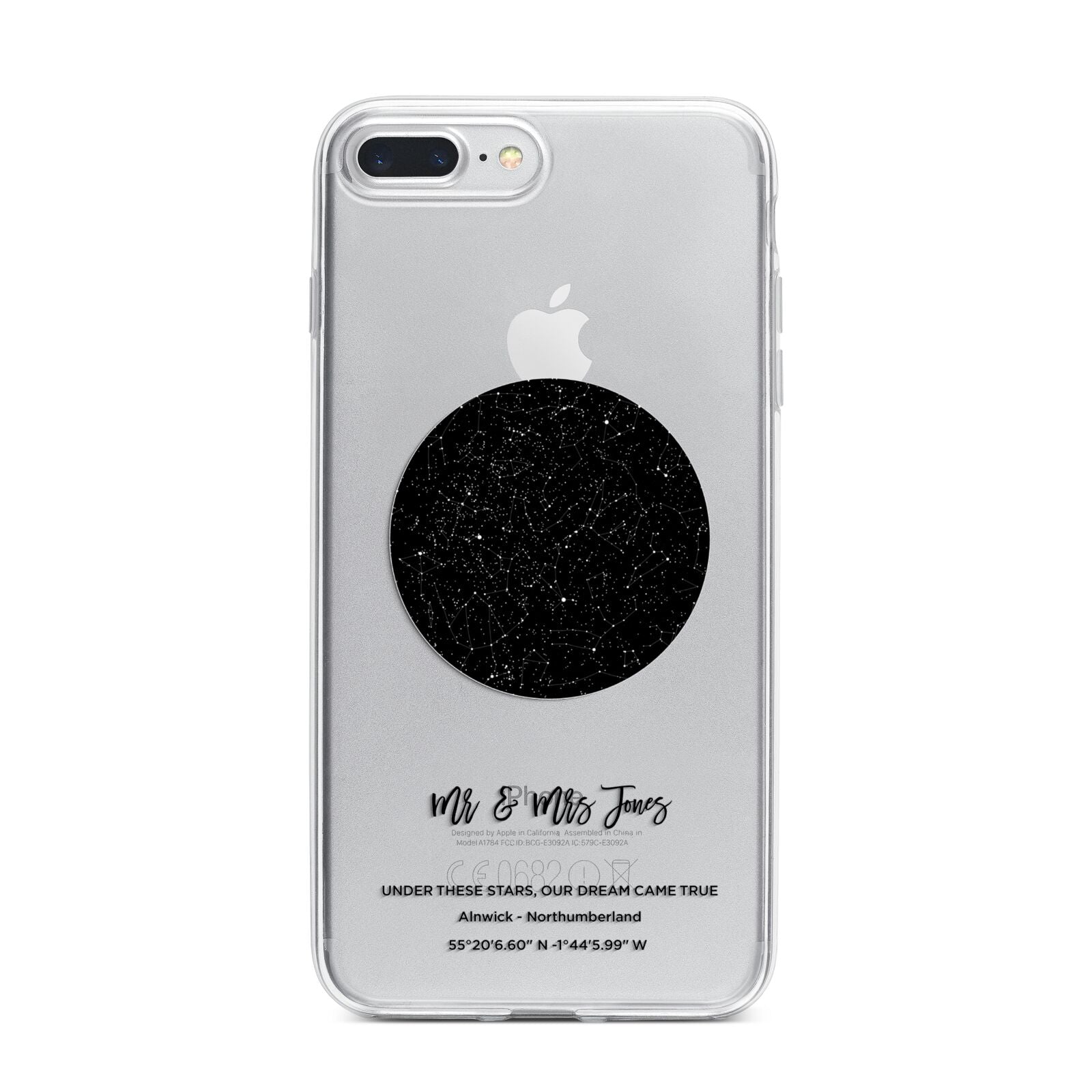 Star Map iPhone 7 Plus Bumper Case on Silver iPhone