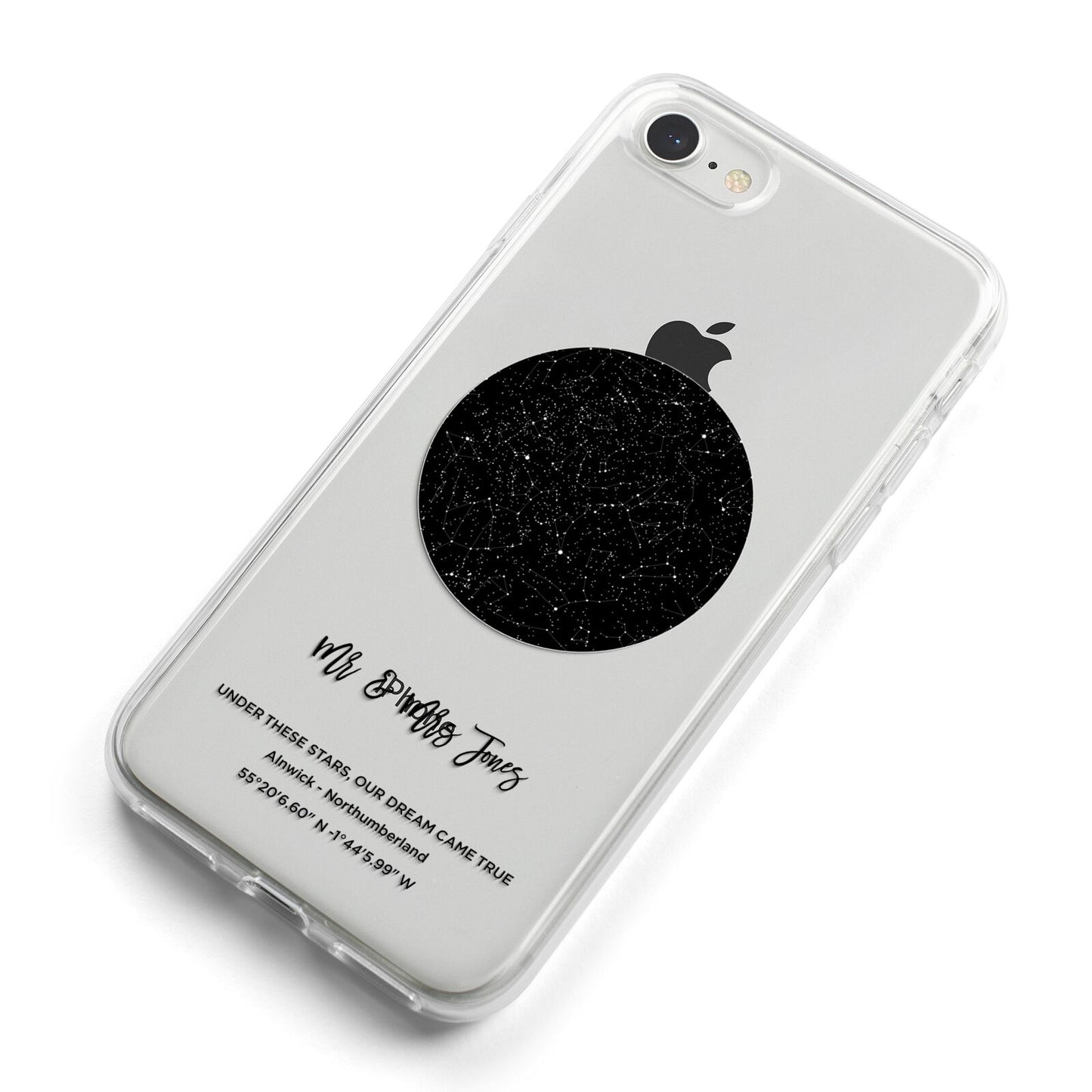 Star Map iPhone 8 Bumper Case on Silver iPhone Alternative Image