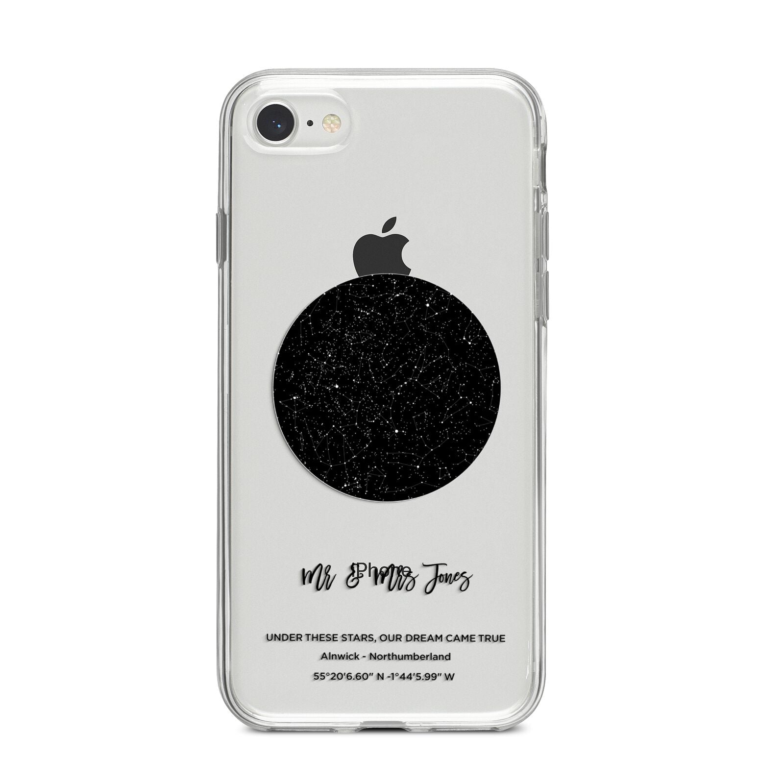 Star Map iPhone 8 Bumper Case on Silver iPhone
