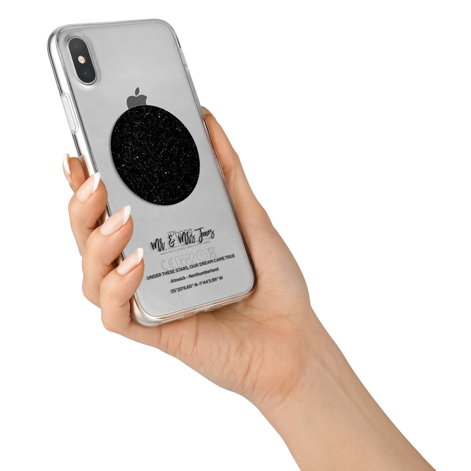 Star Map iPhone X Bumper Case on Silver iPhone Alternative Image 2