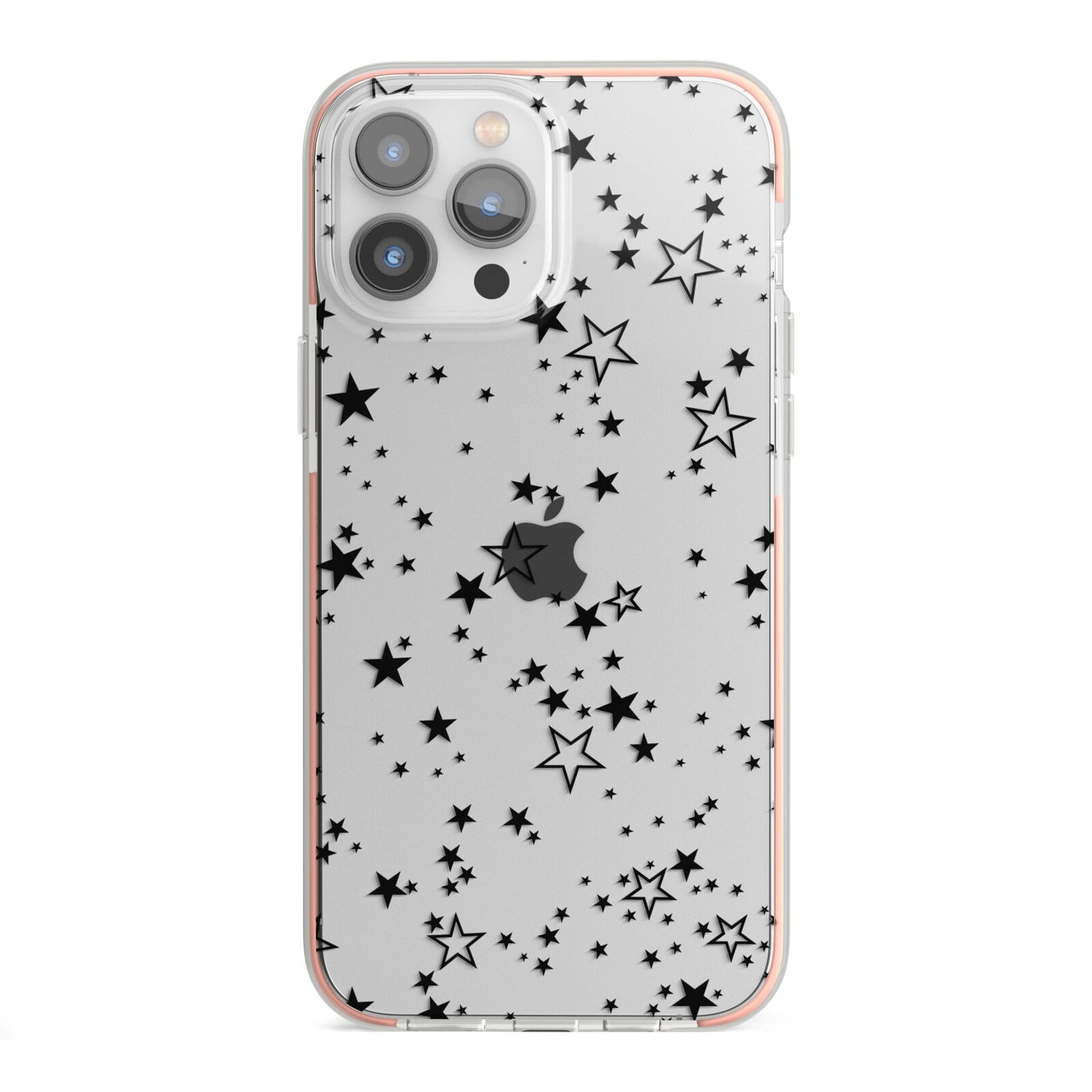 Star iPhone 13 Pro Max TPU Impact Case with Pink Edges