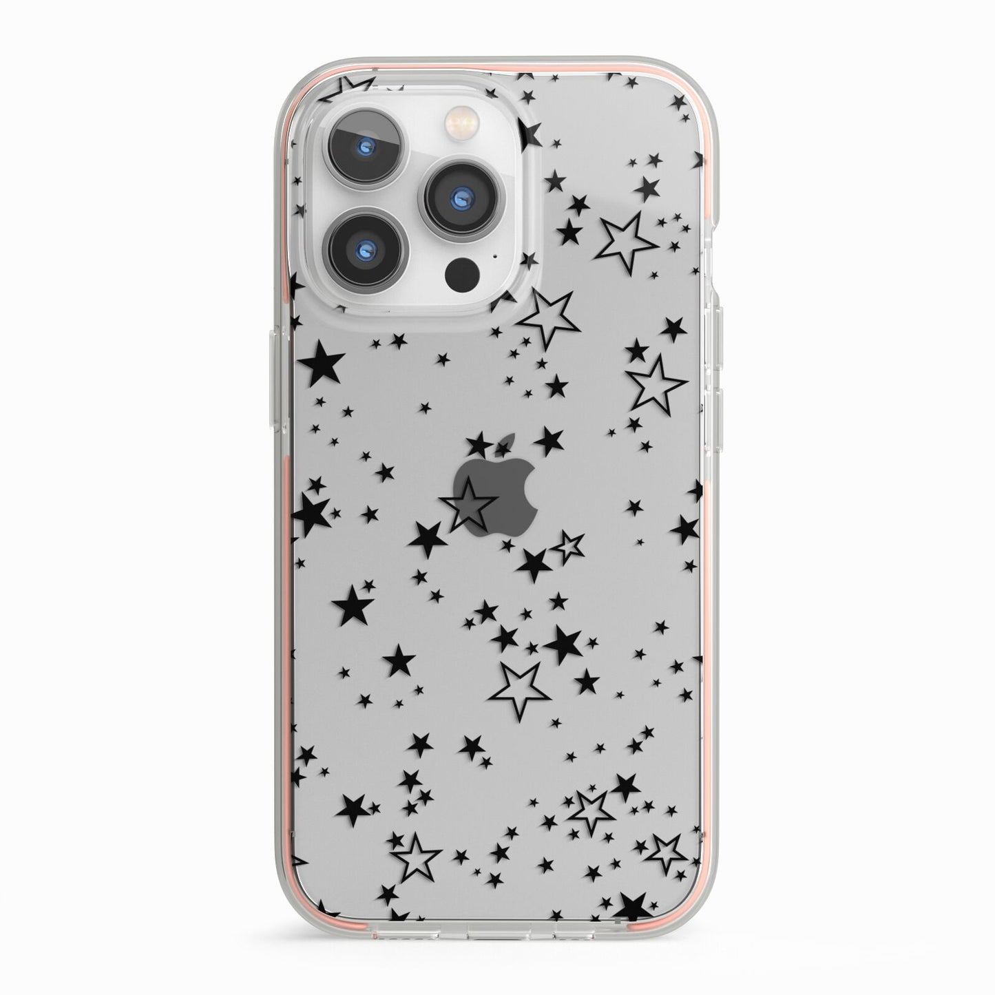 Star iPhone 13 Pro TPU Impact Case with Pink Edges
