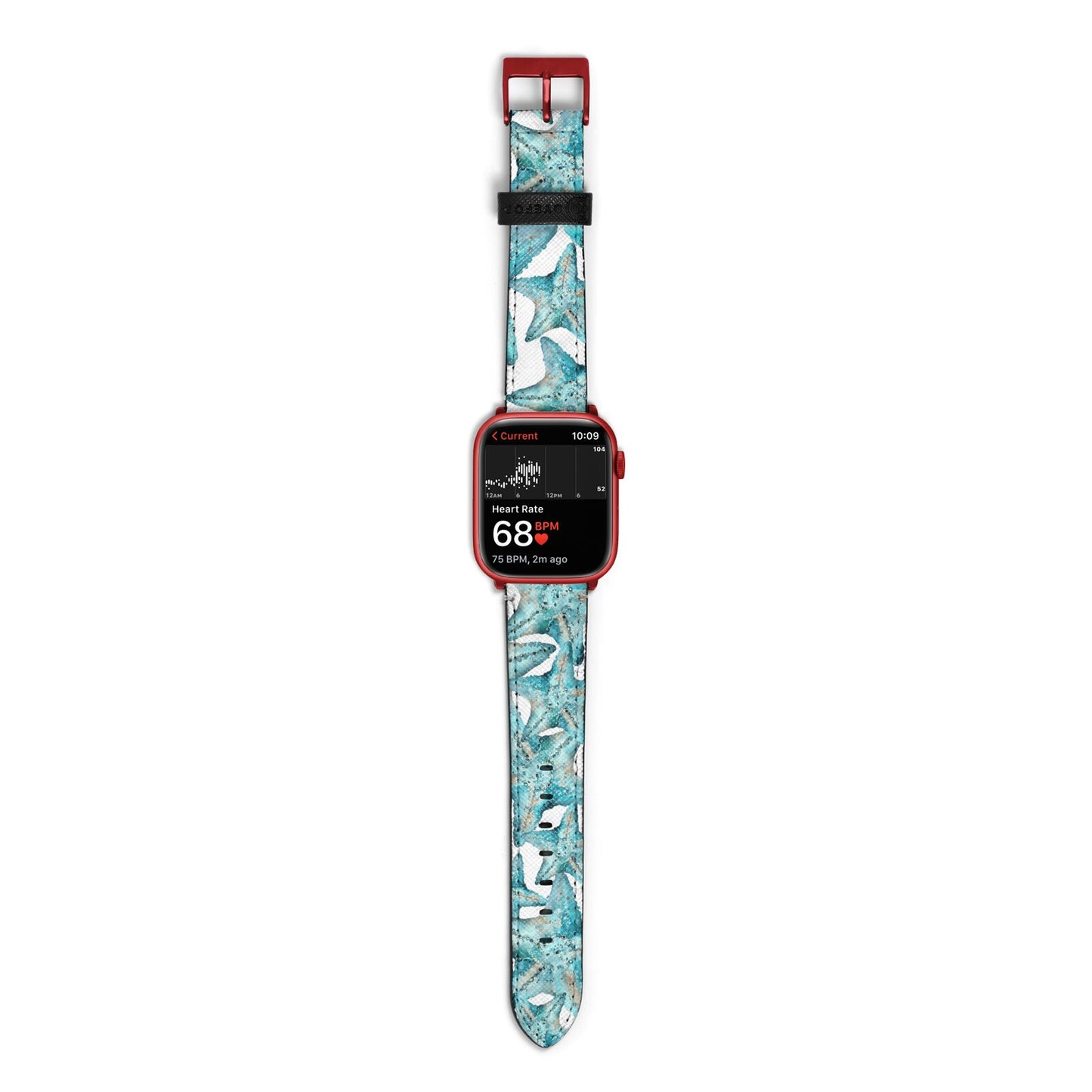 Starfish Apple Watch Strap Size 38mm with Red Hardware
